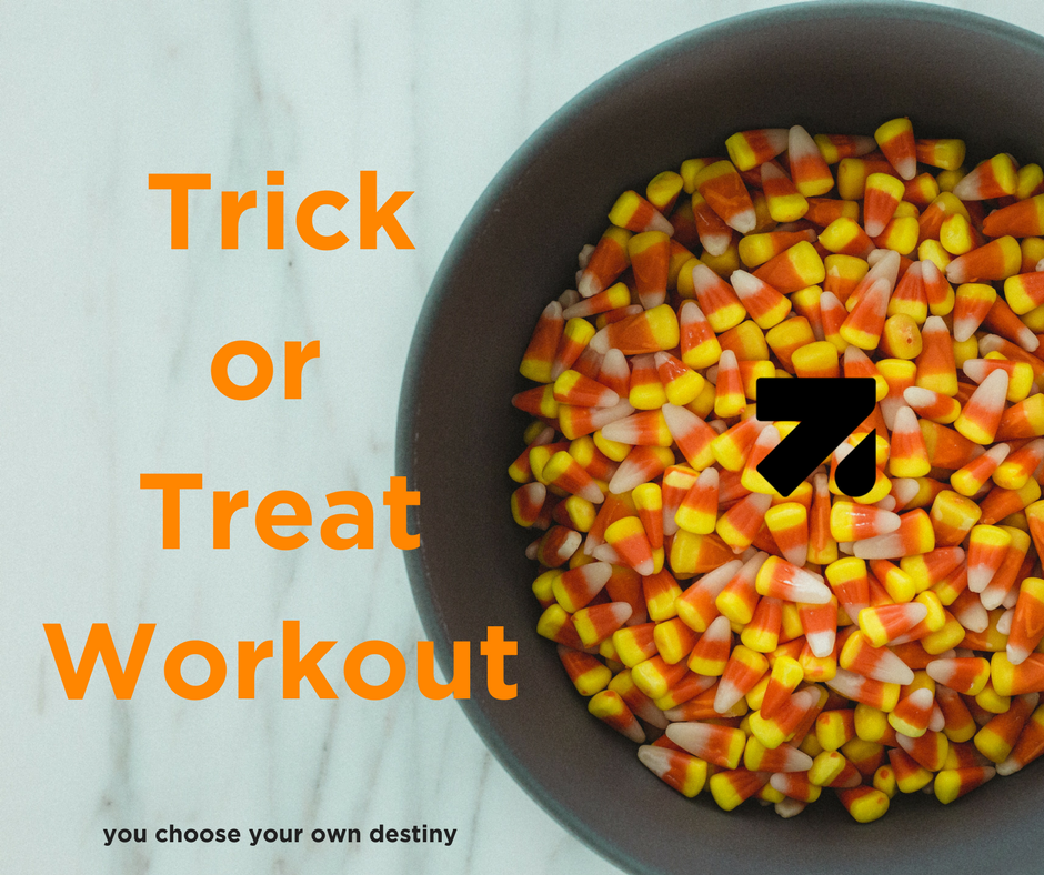 bowl of candy corn trick or treat workout