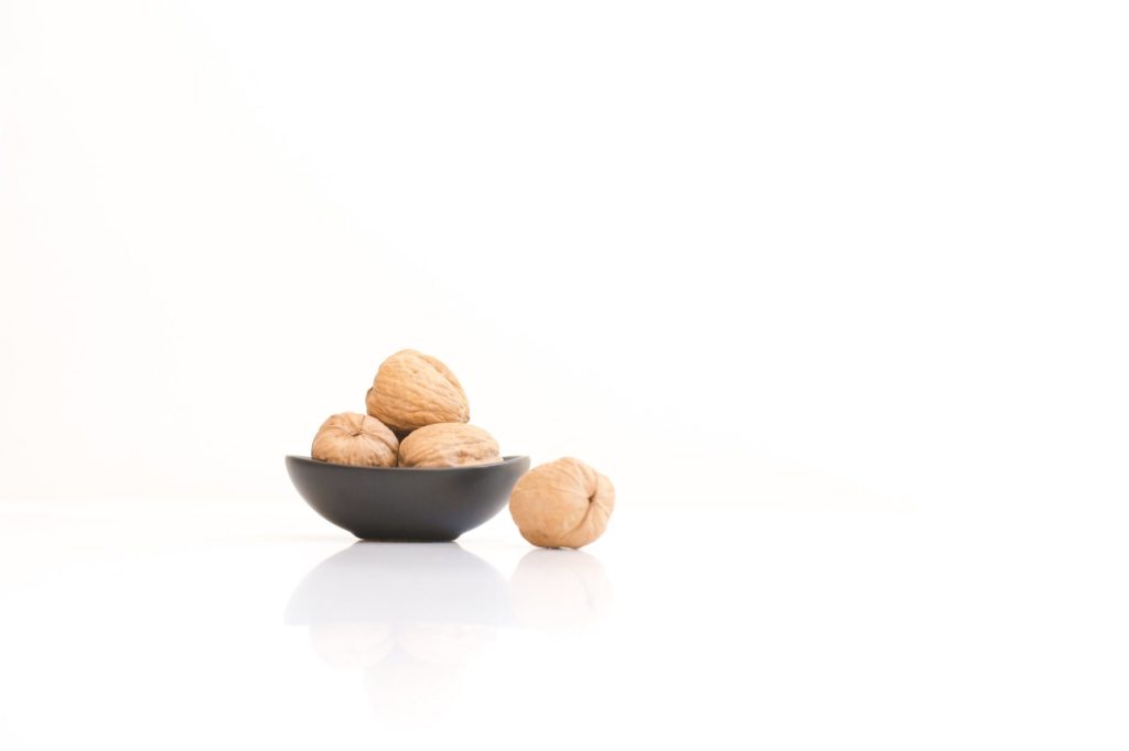 shelled nuts sitting in a bowl