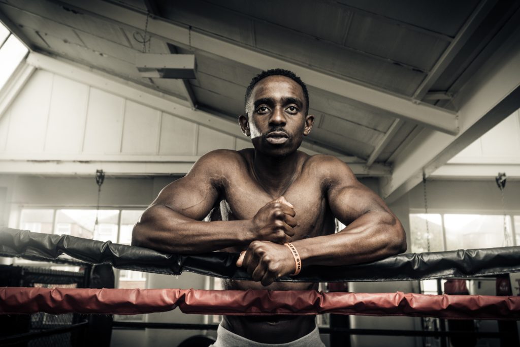 shirtless man, muscles, boxing ring