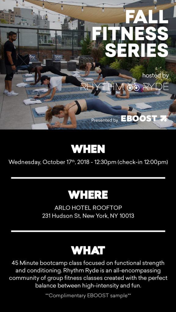 EBOOST FALL FITNESS EVENT WITH RHYTHM RIDE