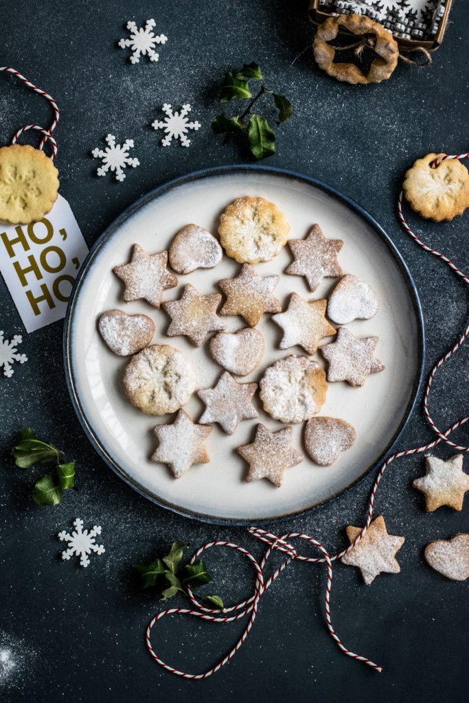 holiday snickerdoodle cookies on a plate