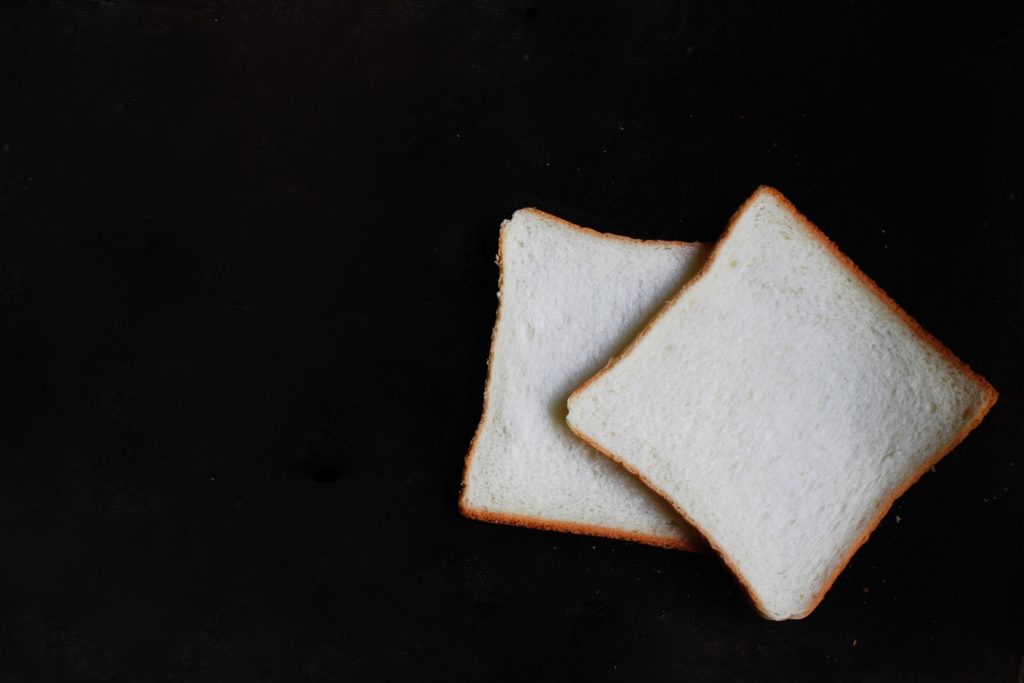 two slices of white bread