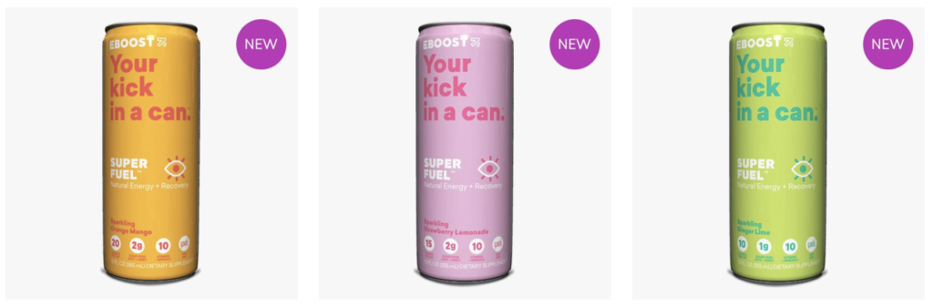 EBOOST SUPER FUEL cans