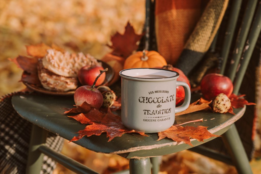 perfect fall morning with coffee