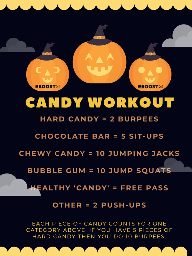 EBOOST Halloween candy workout