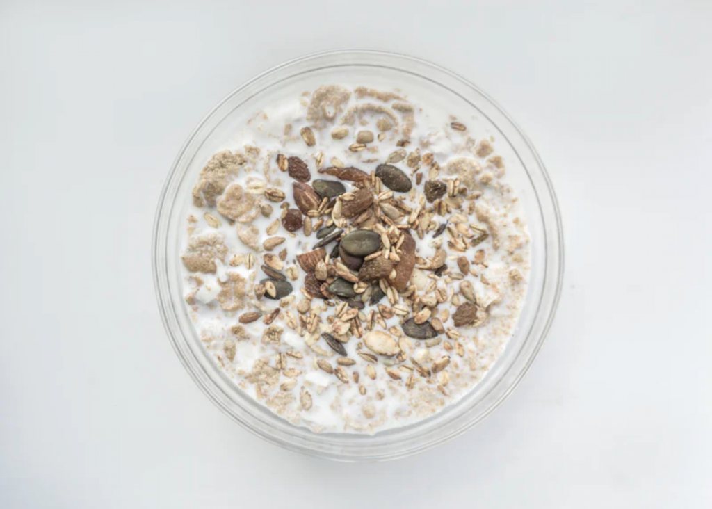 overnight oats in a bowl