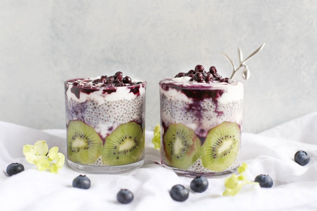 breaking a fast, chia seed pudding