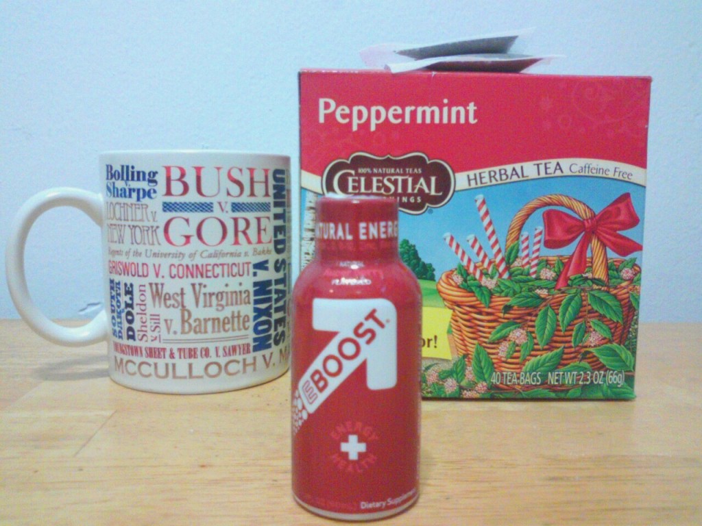 EBOOST Super Berry Shot and peppermint tea healthy energgy drink mix